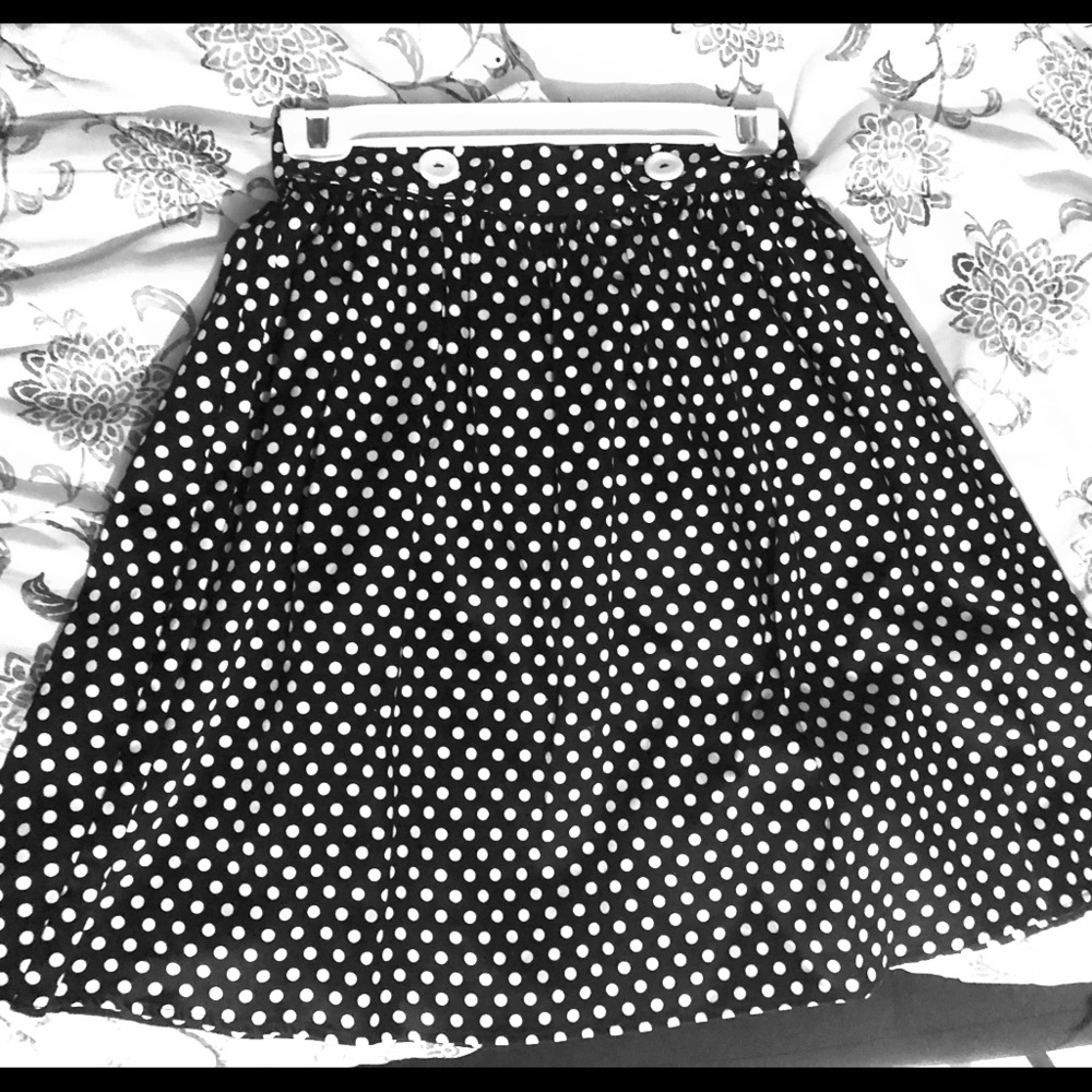 🔹 Retro Vintage Navy Polka dot Skirt NWOT 🔹